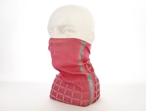 Reflective bandana hemmed positioned