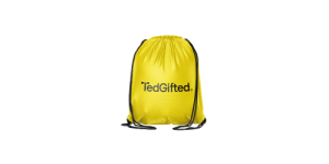 Gym bag - 27x37 cm, black strings - 8 mm