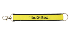 Double layered keychain 15/20 mm, hook and metal ring, 4/0 print