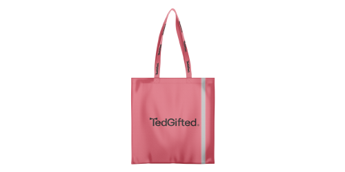 Reflective shopping bag, handles- with logo