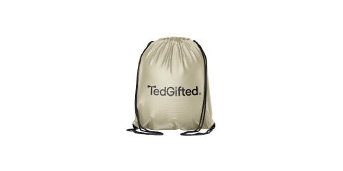 Eco gym bag - 27x37 cm, black strings - 8 mm