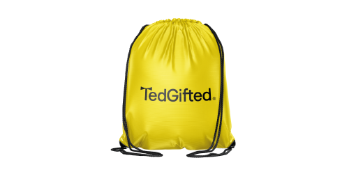 Gym bag - 34x46 cm, black strings - 8 mm